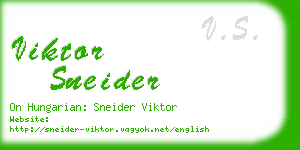 viktor sneider business card